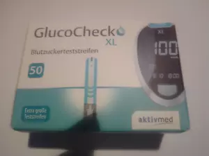 50 GlucoCheck XL Teststreifen MHD 02.2026 a - Bild 1 von 3