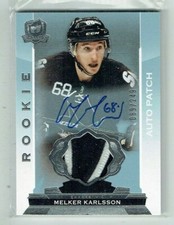 14-15 UD Upper Deck The Cup  Melker Karlsson  /249  Rookie  Patch  Auto