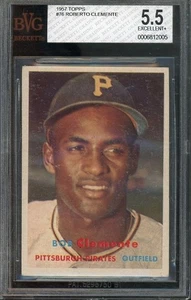 1957 Topps  #76 Roberto Clemente HOF Excellent BVG 5.5 Pittsburgh Pirates 2005 - Picture 1 of 2