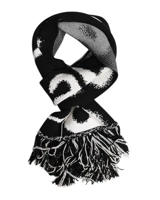 Bufanda negra con flecos y estampado Dolce & Gabbana para hombre Foto 1 de 4