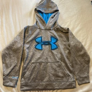 Under Armour Youth Small Loose Storm Hoodie Gray/Blue - Picture 1 of 17