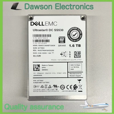Dell EMC 8W6HC/08W6HC 2.5" 1.6TB SAS 12Gb/s Read-Intensive SSD 14/15/16G KIT - Image 1 of 2