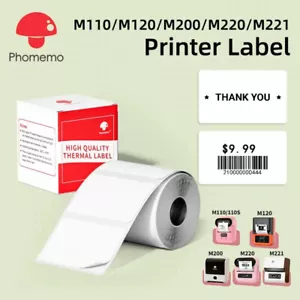 5/10 Rollen Thermo Aufkleber Etikett selbstklebend Papier 40×30mm für M110 M200 - Bild 1 von 16