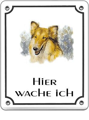 Collie-Emaille-Schild-120 X 100 Mm-Türschilder-Hund-Tiere-Email-Warnschild • 36.90€