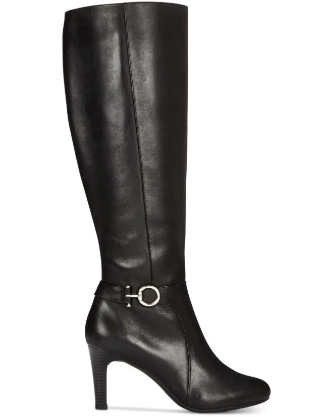 Naturalizer Black Leather Tall Riding BOOTS Size 8 M
