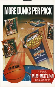 92-93 Fleer Basketball II Trading Cards Trade Promo Print Ad Original b - Imagen 1 de 1