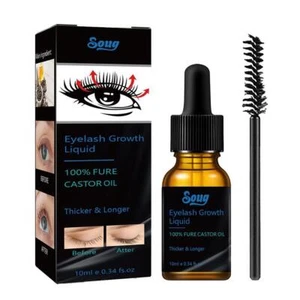 Castor Oil Eyelash Fluid Moisturizing Non-Lubricating Eyelash F3X9 - Picture 1 of 14