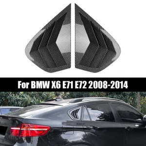 Pair For BMW X6 E71 E72 2008-14 Rear Window Side Vent Shutter Louver Cover Trim - Bild 1 von 9