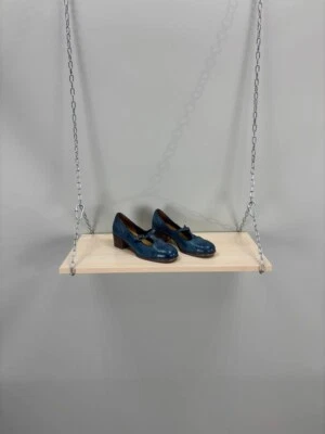 Mujer Zapatos Cuero MOMA Talla 37 1/2 Color Azul Foto 1 de 4