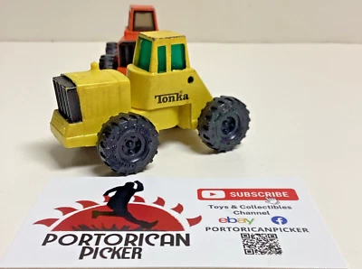 1992 TONKA LOADER TRACTOR Yellow Diecast & Plastic 1:64 - Image 1 of 4
