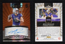 2023 Panini Select Draft Picks Orange Pulsar Prizm /30 Max Duggan Rookie Auto RC