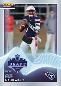 Malik Willis 2022 NFL Panini Instant Draft Night Rookie Card 25 RC 941 Printed - Picture 1 of 3