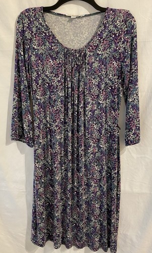 VETEMENTS Abito Boden taglia 8 viola verde stampa manica 3 4