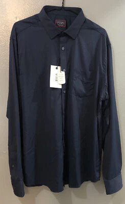 UNTUCKit мужской складки бесплатный производительности платье рубашка Gironde стиль XL • темно-синий - Изображение 1 из 4