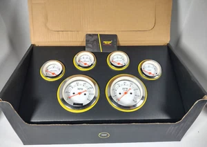 MOTOR METER RACING Classic 6 Gauge Set Electrical Speedometer - Picture 1 of 15