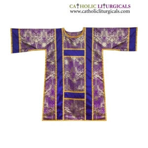 Spanish Dalmatic Metallic Violet vestment with Deacon's stole & maniple,chasuble - Picture 1 of 2