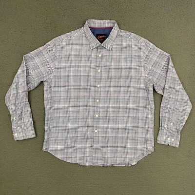 Рубашка Egara Dress мужская 2XL приталенная не железная синяя клетчатая с длинным рукавом классический папа - Изображение 1 из 4