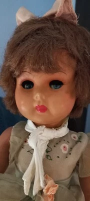 Bambola In Composito anni '40/'50 alta 38cm - Immagine 1 di 4