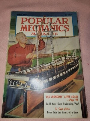 Popular Mechanics Magazine March 1957 "Old Ironsides" issue - Image 1 of 4