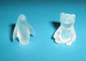 SWAROVSKI ® - Orso 6553/4 Pinguino 6555/5 mm.20 Satinato 1/2 F Original Vintage - Picture 1 of 7