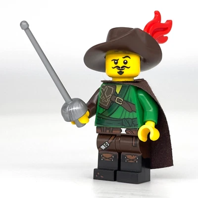 LEGO BAM Musketeer Minifigure Rapier Forestmen Dark Brown Cape - NEW - Image 1 of 2