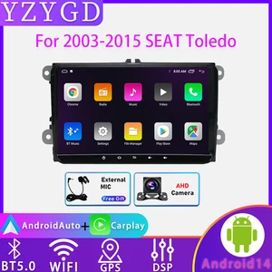 For 2003-2015 SEAT Toledo Android GPS Carplay Radio Multimedia Car BT Stereo BT - Bild 1 von 19