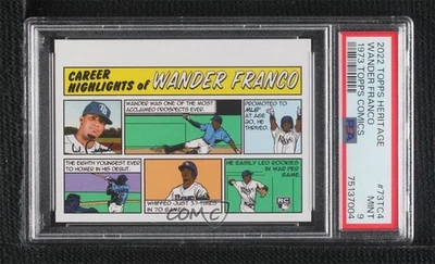 2022 Heritage 1973 Topps Comics Wander Franco #73TC-4 PSA 9 MINT Rookie RC - Image 1 of 2