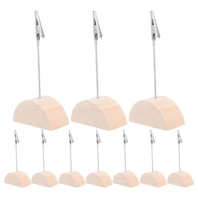  10 Pcs Tischnummernhalter Für Die Hochzeit Visitenkartenhalter Aus Holz - Bild 1 von 4