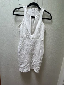 Women’s Foreign Exchange Ivory BodyCon Dress Size Small - Picture 1 of 4