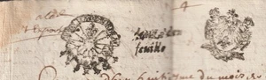 France Revenue Fiscal Fiscaux vieux papier parchemin Bordeaux 1682 2x Cancel ! - Picture 1 of 2