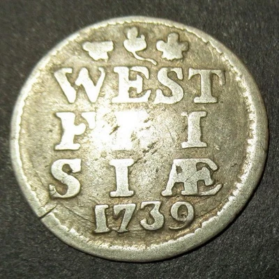 Certificate Authenticity 1739 Dutch Colonial New York Silver Half Dime West Fris - Image 1 of 4