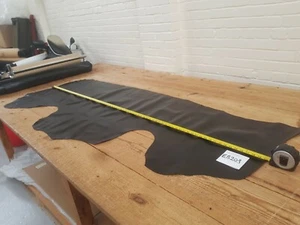Very Fine Grain Black Calf Side Leather 1-1.2mm Thick Top Quality Genuine EB203 - Picture 1 of 7
