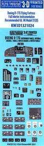 Kits World Decals 1/32 3D FULL INTERIOR INSTRUMENTATION B-17G FLYING FORTRESS #2 - Picture 1 of 2