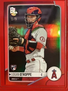 2023 Topps Big League Redemption Logan O'Hoppe Rookie (RC) RED 1/5 !!! Angels - Bild 1 von 2