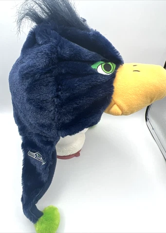 Seattle Seahawks Fleece Sherpa Hat Beanie Mascot Cover