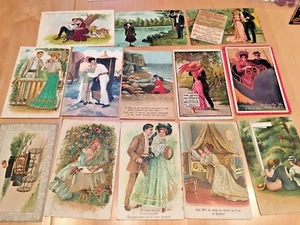 POSTCARDS OF ROMANTIC COUPLES LOT 2 - Picture 1 of 6