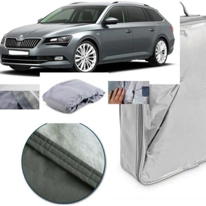 TELO COPRIAUTO TELATO FELPATO PER SKODA SUPERB SW ANNO 2019 IMPERMEABILE ANTIGR - Foto 1 di 12
