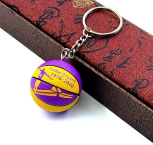 Mini Basketball Schlüsselanhänger Schlüsselring Anhänger Charm (Kobe Bryant) RIP - Bild 1 von 1