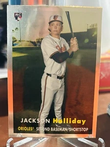 2024 Topps Chrome Lids Mitchell & Ness Jackson Holliday RC Rookie Base Orioles - Picture 1 of 2