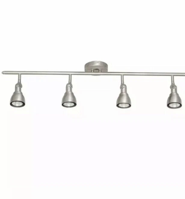 Hampton Bay 34-7/8 In. 4-light Brushed Nickel Fixed Track Lighting Kit Hbtk601p