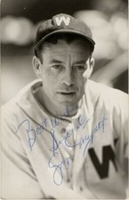 George Myatt Signed Autographed Postcard Photo Washington Senators JSA UU45742