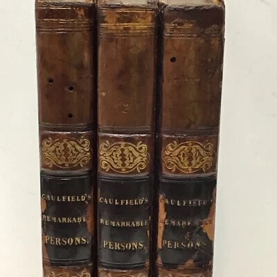 1813 Leather 3 Vol. Portraits, Memoirs, and Characters, Of Remarkable Persons - Image 1 of 4