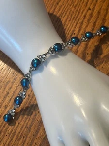 Honora Blue Pearl & Blue Topaz Sterling Silver Tennis Bracelet - Picture 1 of 11