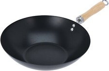 Grande Antiaderente Wok Mescolamento Padella Woks 30.5cm/30cm Profondo Nero