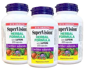 3 x Webber Naturals SuperVision Herbal Formula with Lutein, 200 caps - Picture 1 of 1