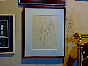 Jack Levine drawing for Three Graces 1959 Pencil signed on paper - Picture 1 of 5