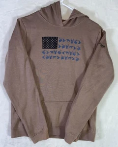 Columbia PHG Hoodie Boys XL 18/20 USA Flag Animals Hunting Pullover Fleece Line - Picture 1 of 11