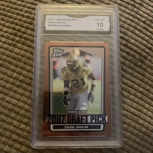 2007 Topps Chrome DPP Calvin Johnson RC Bronze Rookie Graded Gem MT 10 MEGATRON - Picture 1 of 2