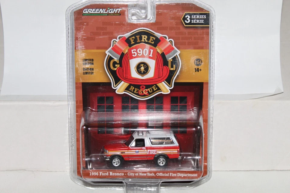 GREENLIGHT Fire & Rescue FDNY 1996 Ford Bronco Fire Department City of New York - Image 1 of 1