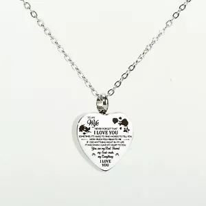 Valentine's Day Gift For Girlfriend Wife Necklace Love Tag Heart Gifts - Picture 1 of 10